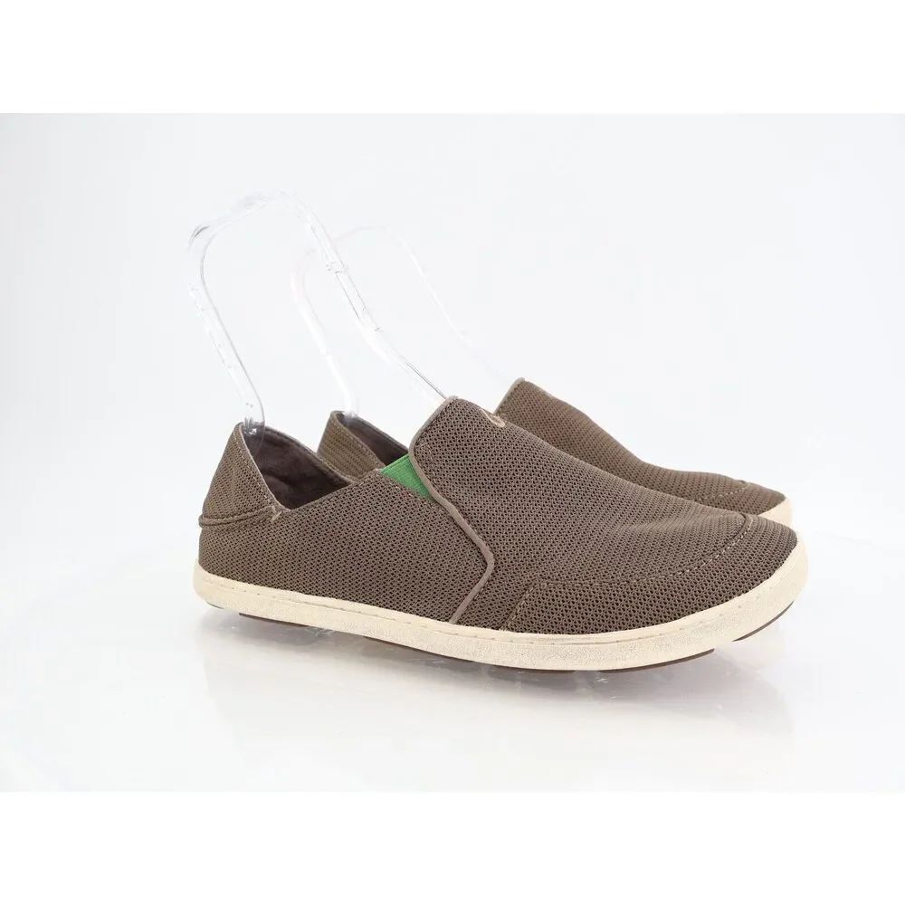 Olukai Nohea Mesh Shoe Men's Size 10 Tan Brown Loafer Casual Slip On Convertible